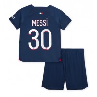 Fotbalové Dres Paris Saint-Germain Lionel Messi #30 Dětské Domácí 2023-24 Krátký Rukáv (+ trenýrky)